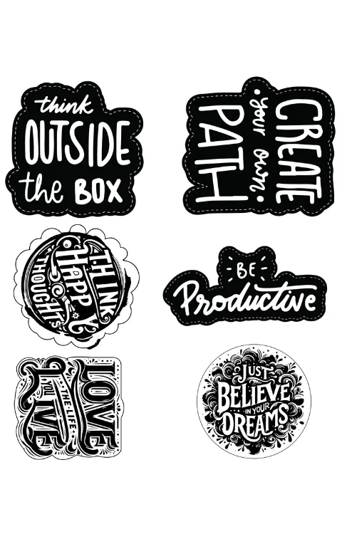 Motivational Quotes Packet Sticker Compatible with Anywhere | Printed In Premium Gloss Vinyl With FPF(Fade Protection Film), Water Proof, Precut Sticker, Pack Of 1, Size 2.0 Inches